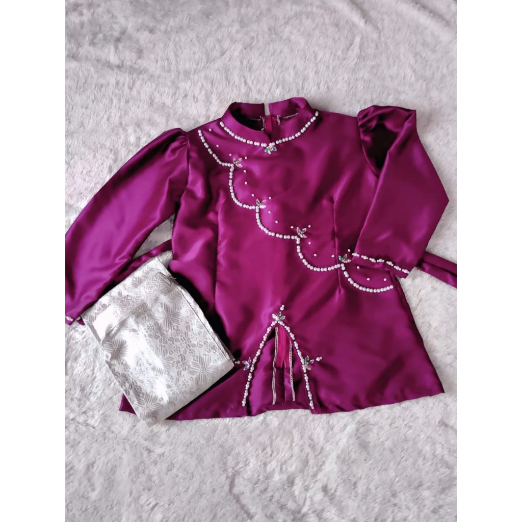 SETELAN KURUNG MELAYU BAJU KURUNG MELAYU ANAK PEREMPUAN ROK SONGKET