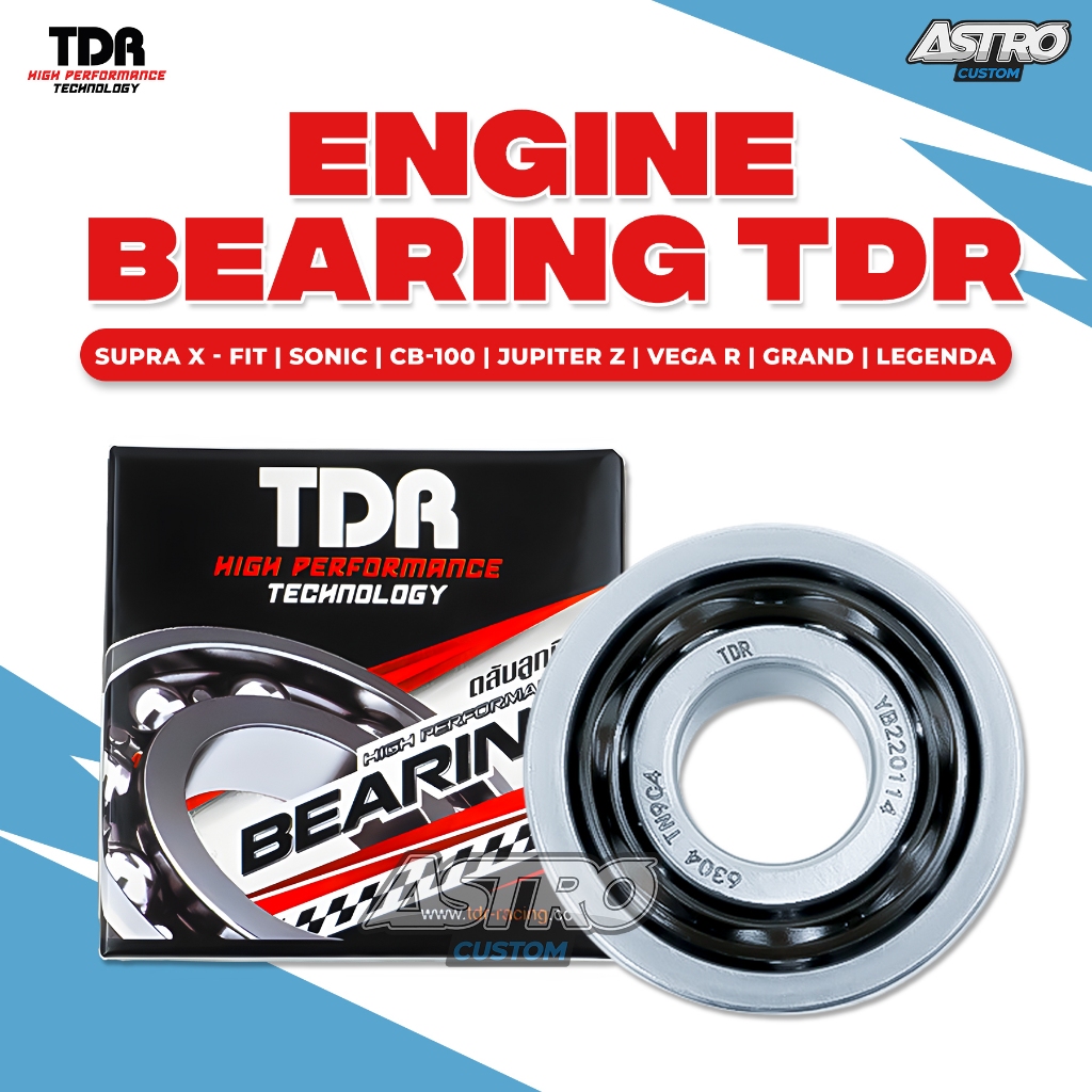 TDR Engine Bearing Supra X Fit Sonic CB-100 Jupiter Z Vega R Grand Legenda Laher Kruk As 6304 TN9C4