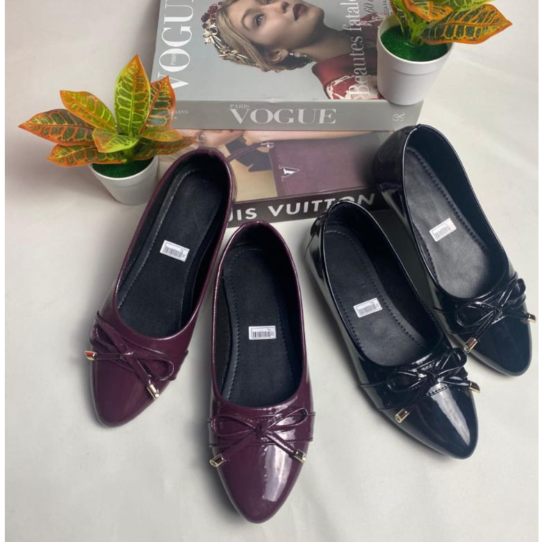 albizar _Sepatu flatshoes wanita model pita/sepatu wanita kekinian