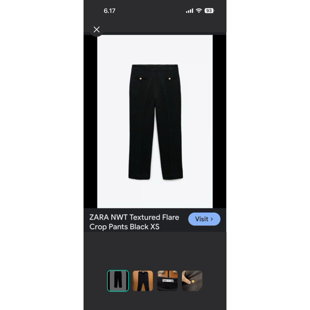 preloved ZARA tweed trousers