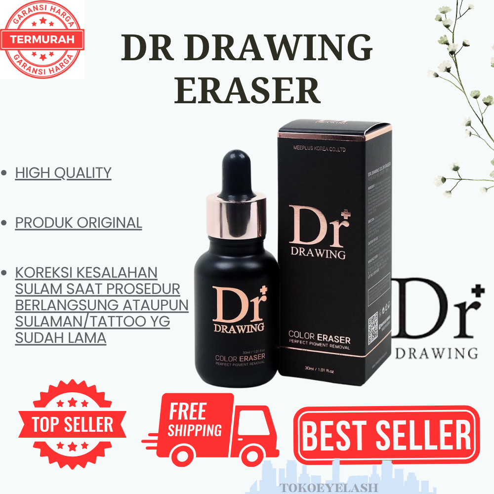 PALING BAGUS Dr Drawing Eraser - penghilang tinta sulam alis atau tattoo untuk penghilang tinta sula