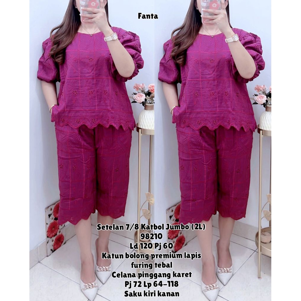 SETELAN 7/8 KATBOL JUMBO KATUN BOLONG PREMIUM LAPIS FURING TEBAL/ONE SET KATUN BOLONG JUMBO 2L