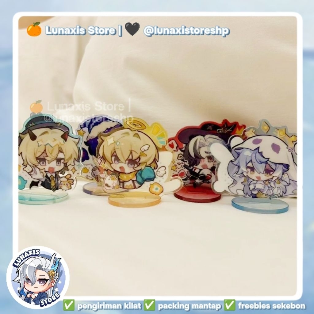 Merch Akrilik Standee 3cm Chibi Honkai Star Rail Aventurine Kakavasha Ratio Boothill Sunday Hallowee