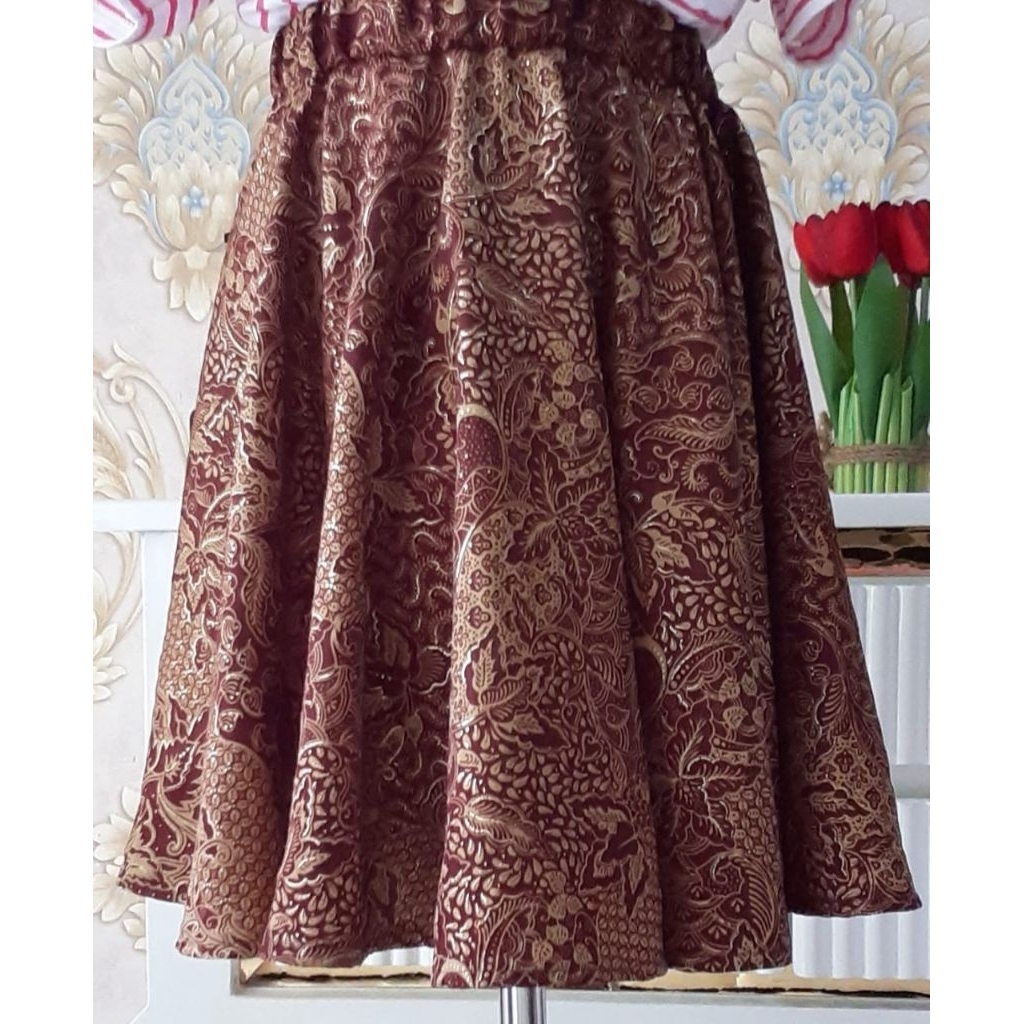 Rok batik anak perempuan 4-5tahun dan 6-7 tahun  kembang payung bahan batik halus adem dan tidak ner