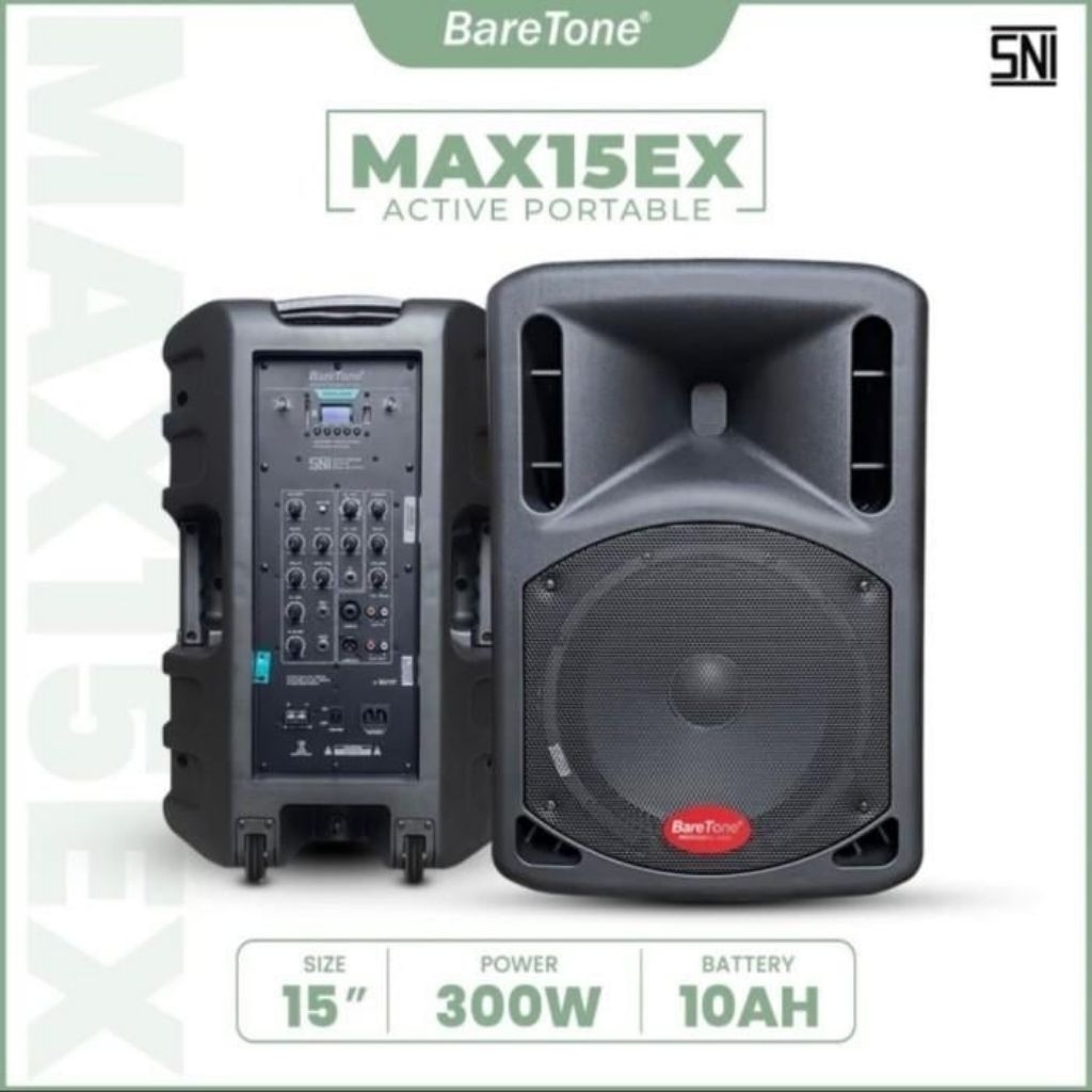 [ Portable 15 inchi ] Speaker Aktif Portable MAX15EX MAX 15EX Speaker 15 inch ORIGINAL BARETONE MAX-