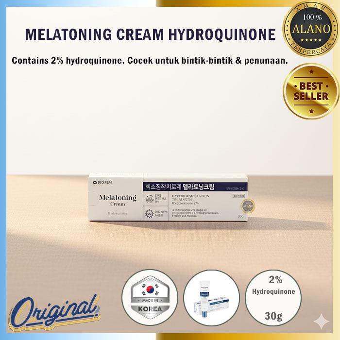 Melatoning Cream Hyperpigmentation Treatment Dark Spot Treatment Hydroquinone 2% Original Korea