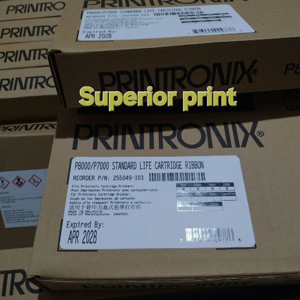 P7000/P8000/P8005/P8025 Standart Life Cartridge Ribbon PRINTRONIX P/N : 255049-103