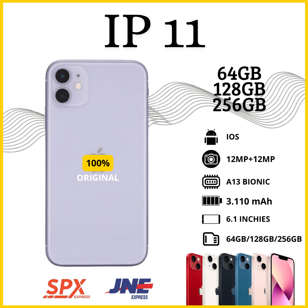 IP 11 64GB 128GB 256GB Second Fullset Mulus LCD Original GOOD  Conditions Battery Health 100% GOOD Q