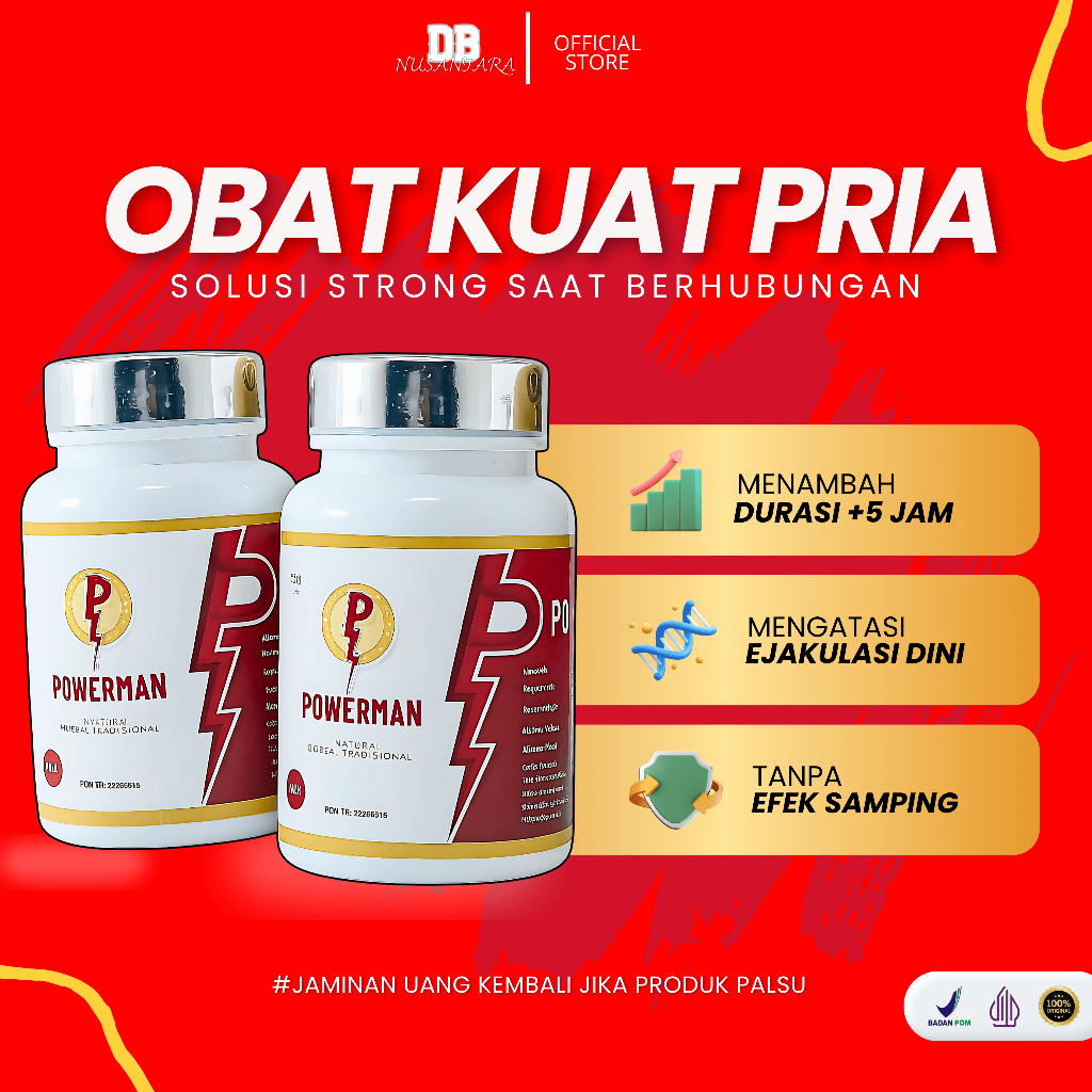 TERLARIS TOP 1 POWERMAN HERBAL OBAT KUAT PRIA TAHAN LAMA STAMINA PRIA TERBAIK TAHAN LAMA paling ampu