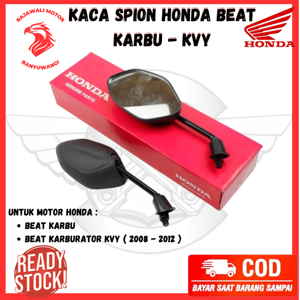 Kaca Spion Honda Beat Karbu Ori / Kaca Spion 1 Set Kanan Kiri Honda Beat Karbu - 88110-KVY-960