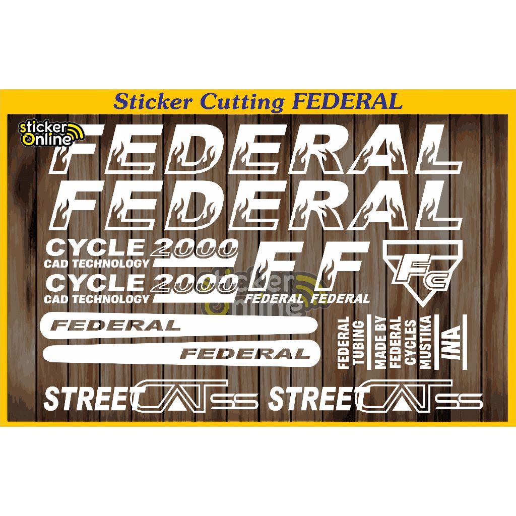 CUTTING STICKER FEDERAL STICKER CUTTING SEPEDA FEDERAL