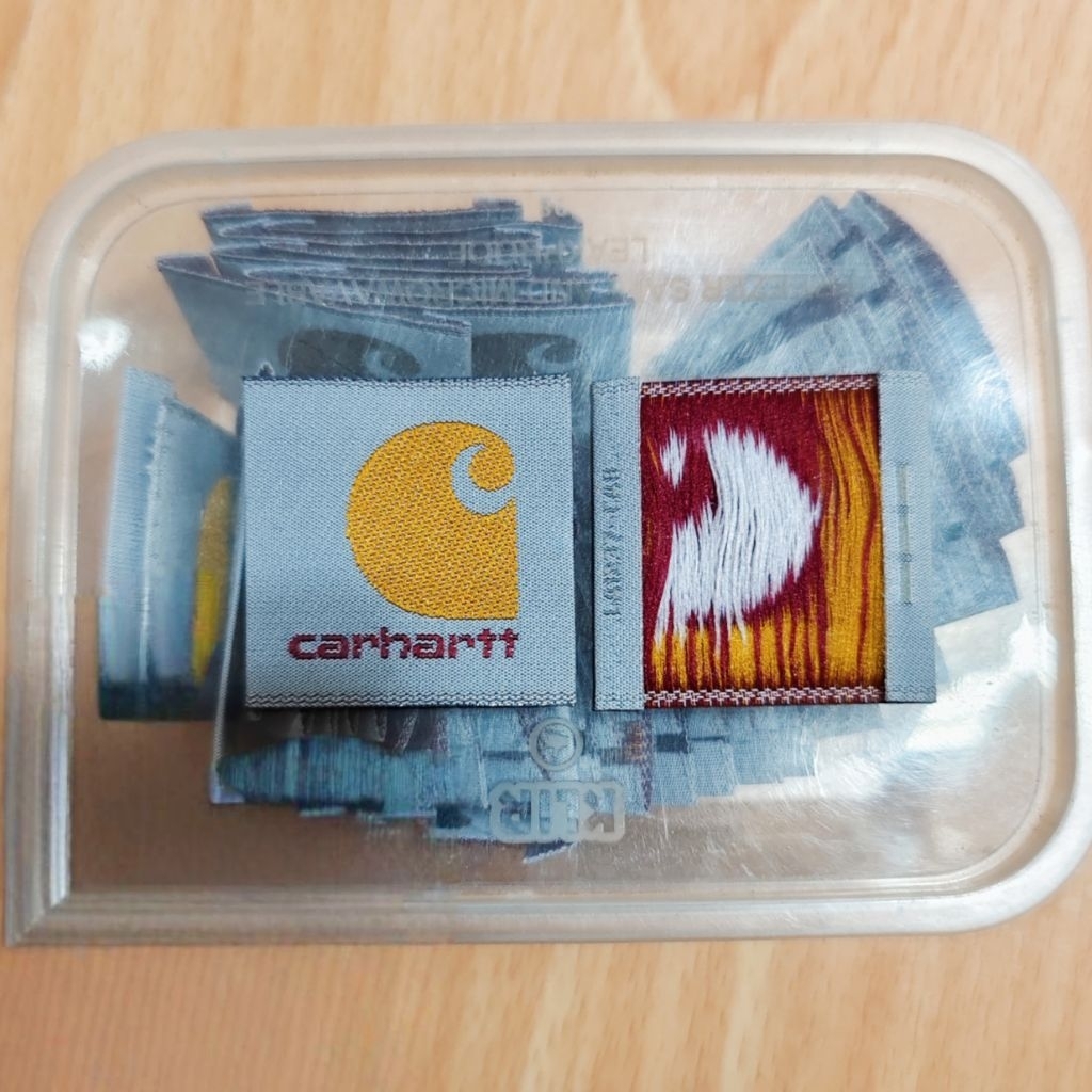 Label Patch Woven Carhartt Original Uk 3×3 cm Bordir Jahit Aksesoris Carhartt Asli