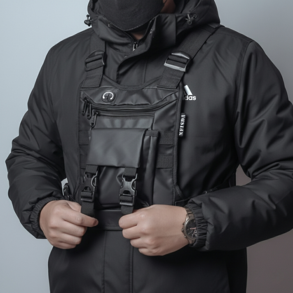 Tas Rompi Dada Pria Waterproof Chest Bag Tactical