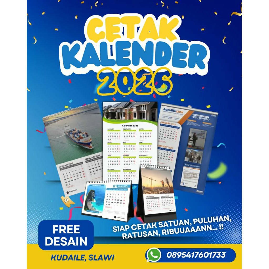 KALENDER KLEM JEPIT BESI | KALENDER 2026 | KALENDER 2026 CUSTOM | KALENDER MURAH