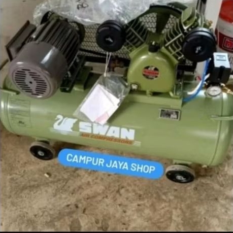 Kompresor Swan 1Hp 1Pk 1 Hp 1 pk Dinamo Elektro Motor Listrik 2Hp 2Pk Lengkap Vbelt siap Pakai