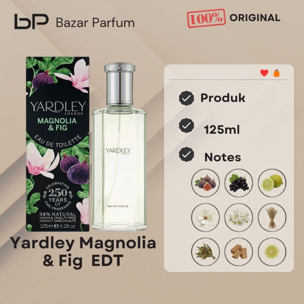 Parfum Wanita Yardley Magnolia & Fig by Yardley London EDT for Women Original