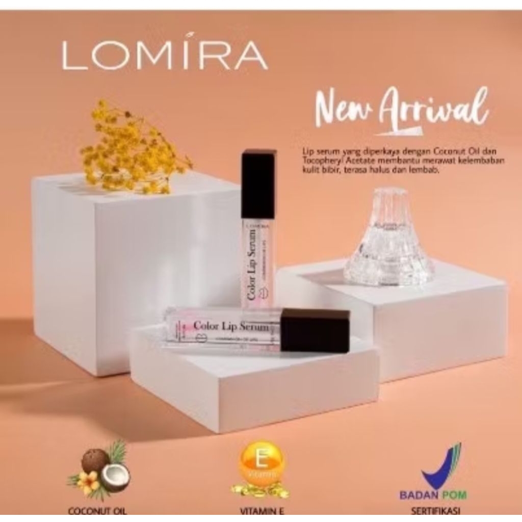 Lomira Lip Serum Color | Lomira Pelembab Bibir BPOM | Lomira Serum Bibir | Serum Bibir Lomira