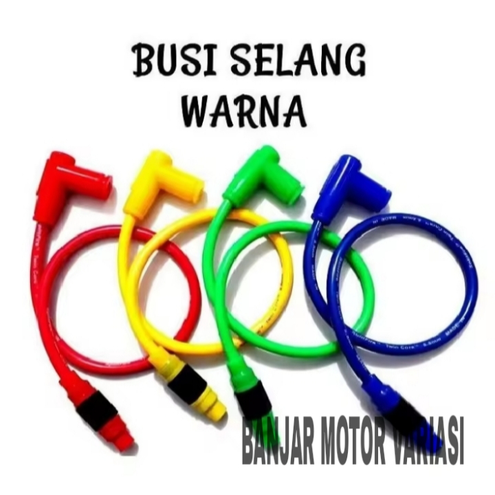 BANJAR MOTOR COP KABEL KOIL BUSI RACING SPLITFIRE TWIN CORE USA / KABEL BUSI WARNA