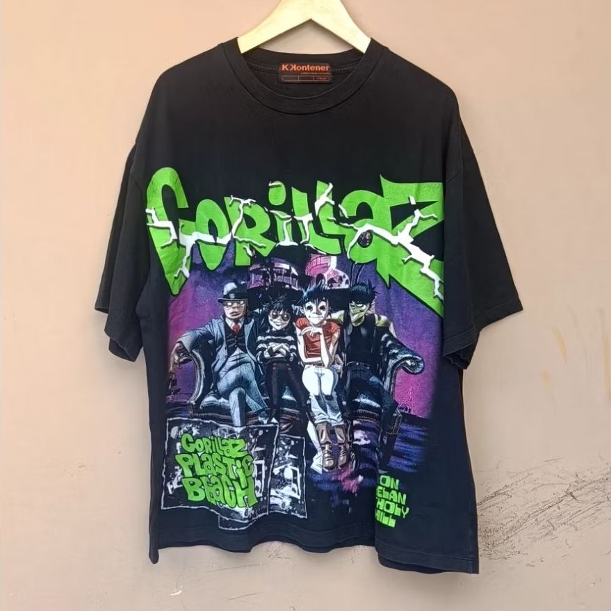 Kaos band gorillaz official merhandise vintage