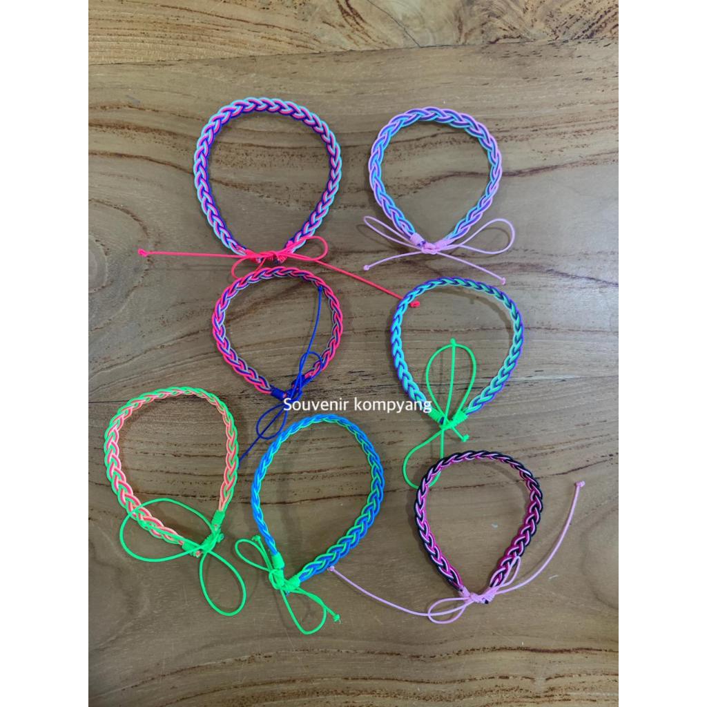 GELANG ANYAMAN KEPANG NILON CEWEK COWOK/GELANG TALI KEPANG/KOMBINASI WARNA