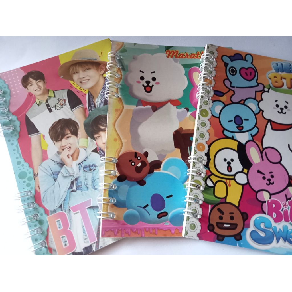 buku catatan mini bersampul gambar BTS