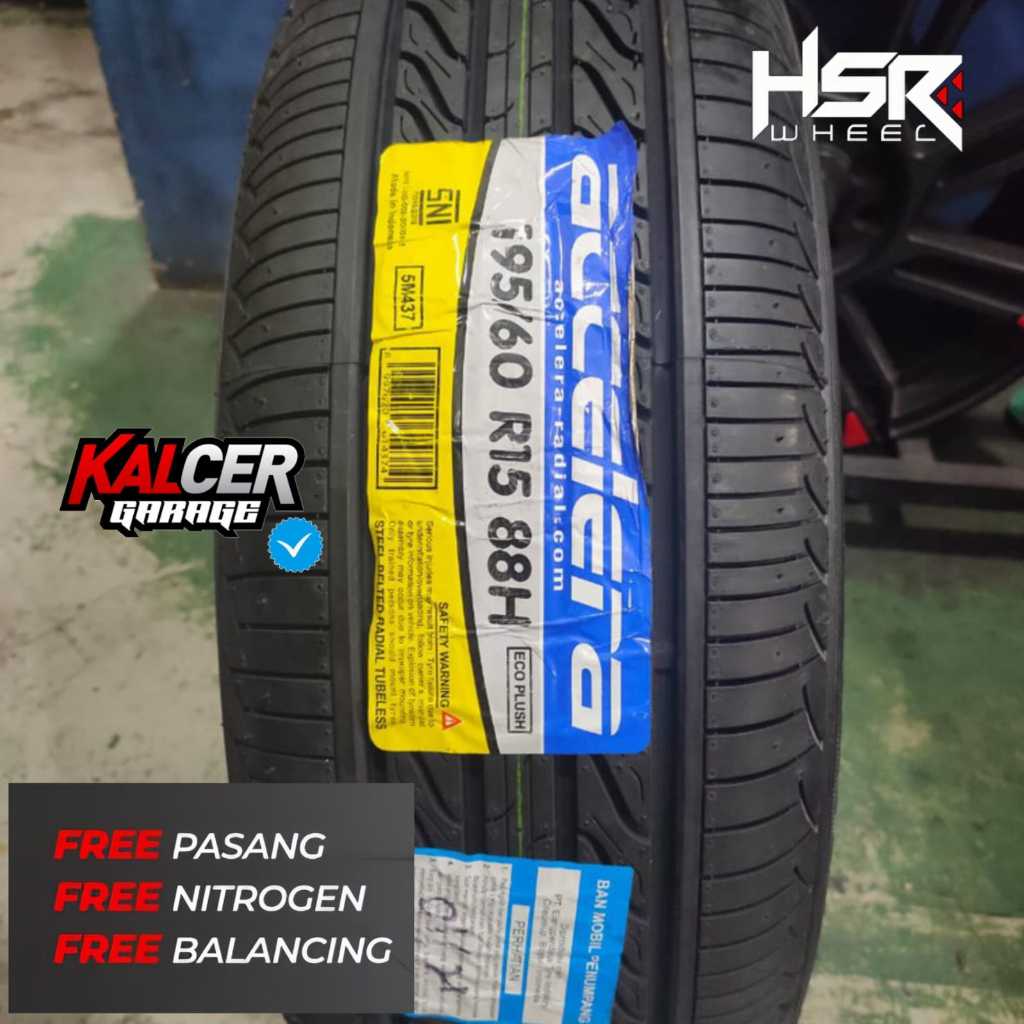 BAN MOBIL MERK ACCELERA ECO PLUSH 195 60 R15 UNTUK AVANZA GRAND LIVINA MOBILIO CITY XENIA DLL