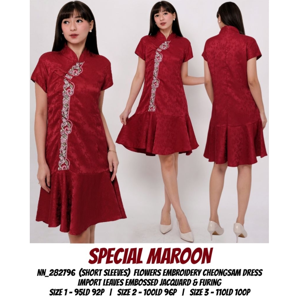 CHEONGSAM/PREMIUM/DRESS/XINCIA/JACQUARD/IMPORT