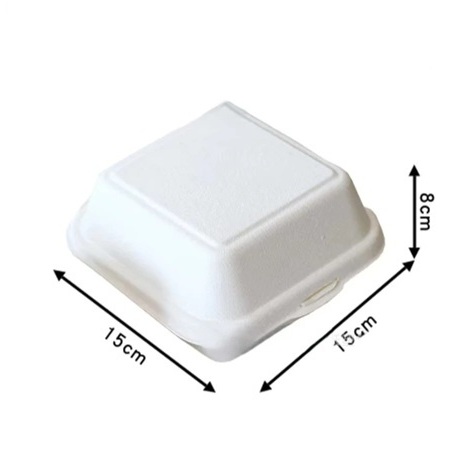 YTB 10pcs Burger Box Bento PUTIH Box Kotak Box Kue Bento Cake