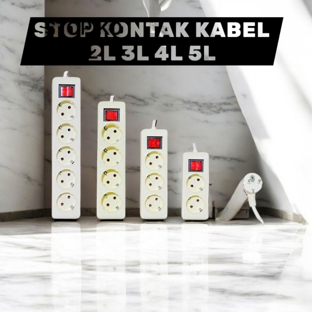Steker Multi Colokan T-Arde 3 Arah dengan Saklar Neon — 9
