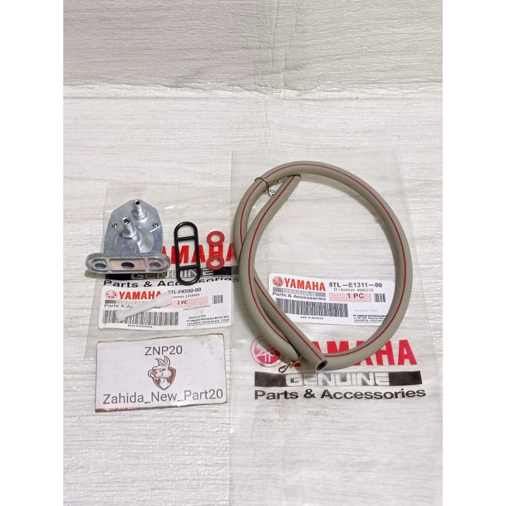 Kran bensin+selang bensin Yamaha mio lama mio sporty mio smile soul fino karbu nouvo kode part(5TL)