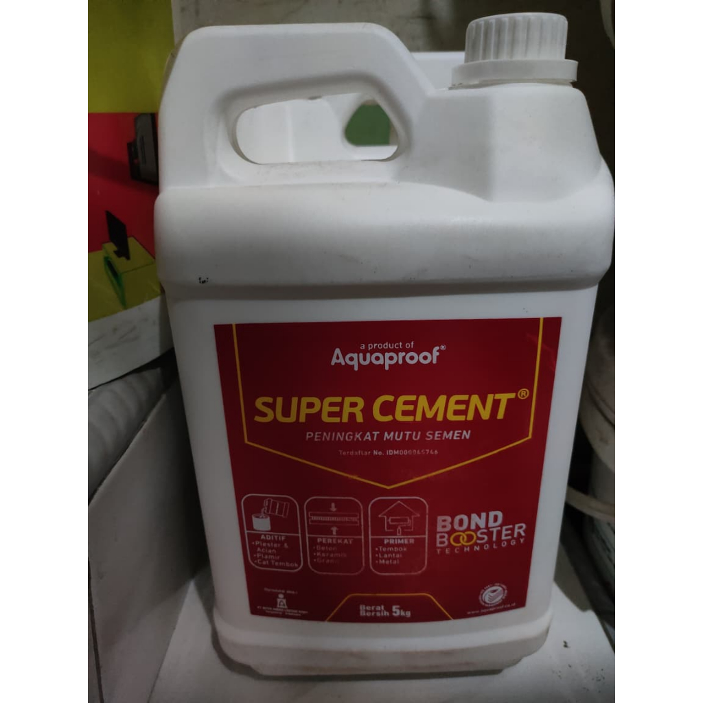 Supercement Super Cement Aquaproof Semen Pengeras Beton (Campuran Cat Tembok dan Semen) 5 kg
