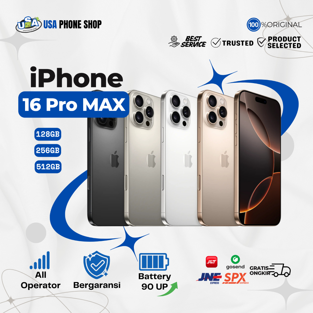 iPhone 16 Pro Max ex Ibox Garansi Original iPhone Fullset | NEW iBox Resmi 128GB 256GB 512GB 1TB
