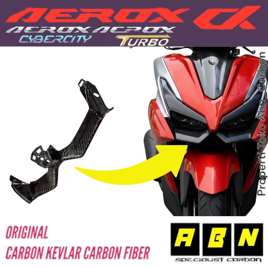 COVER FRAME AEROX CARBON FIBER KARBON KEVLAR COVER LAMPU AEROX NVX V3 AEROX NEW AEROX TURBO