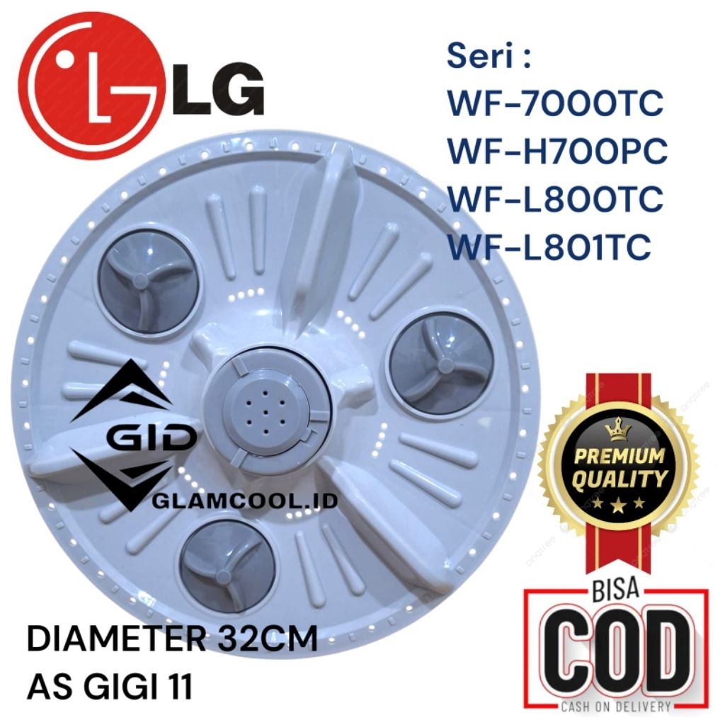 PULSATOR MESIN CUCI LG DIAMETER 32CM GERIGI AZ11 WG-7000TC WF-H700PC WF-L800TC WF-L801TC