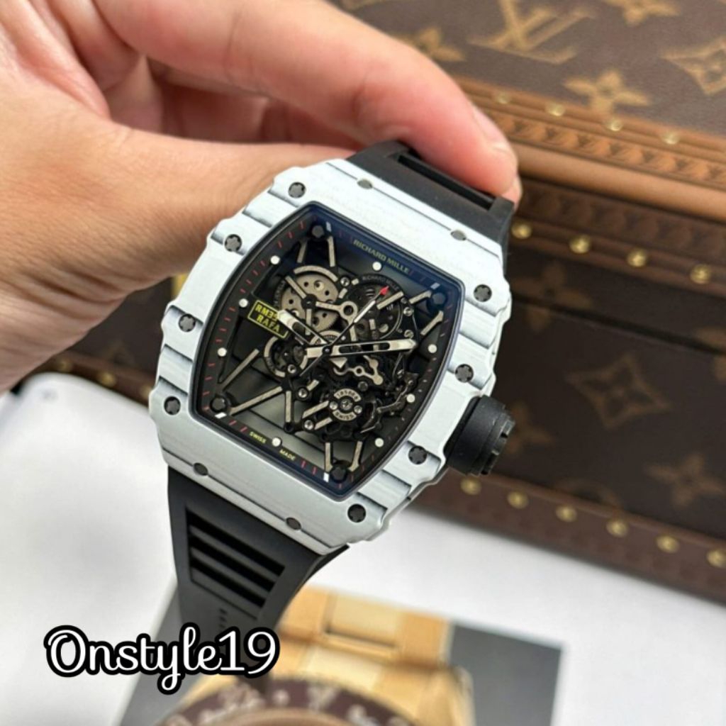 JAM TANGAN RM35-01 RAFA NADAL WHITE CARBON TPT LIMITED EDITION ZF FACTORY TIER5