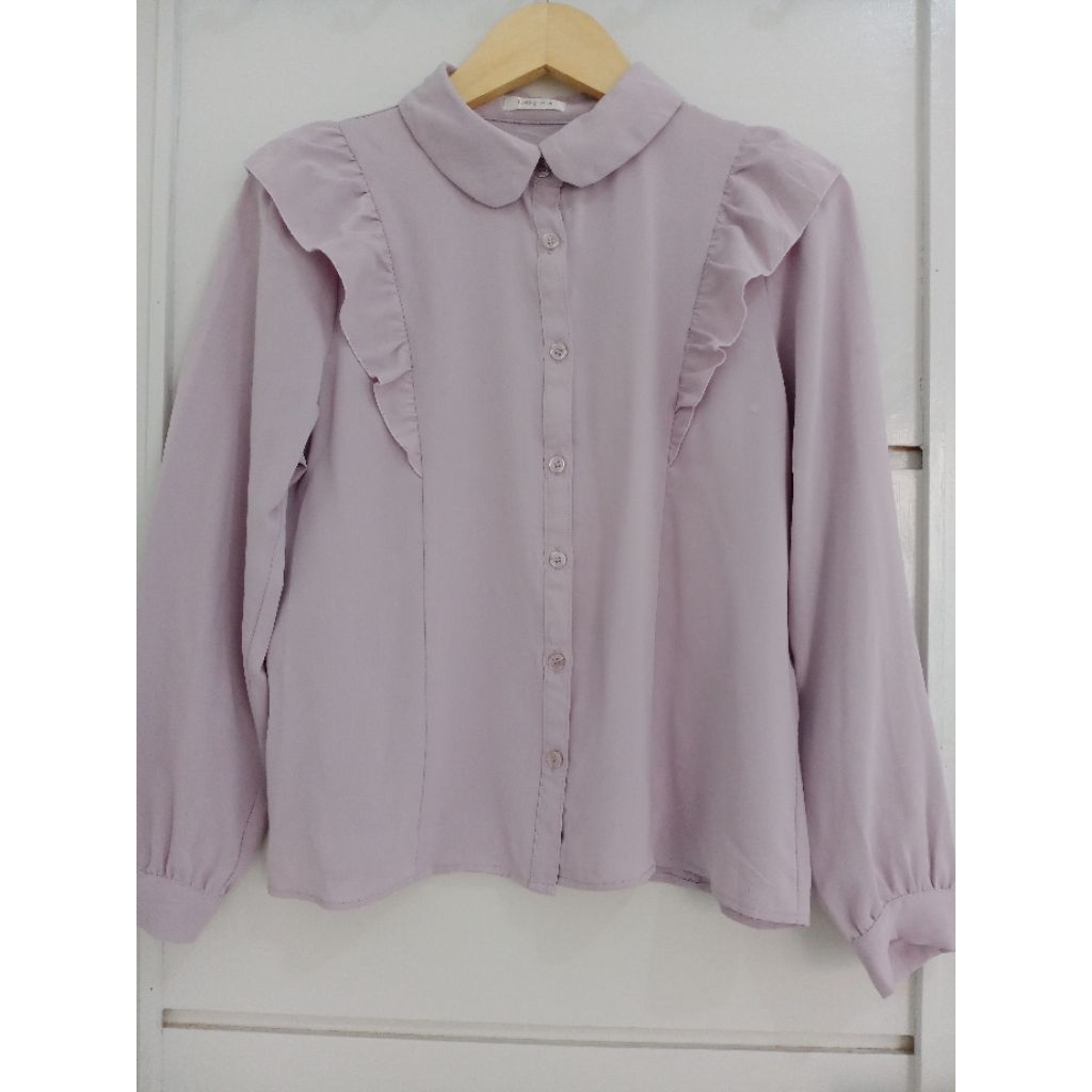 Kemeja Ruffle Lilac/Violet Purple B. Colza