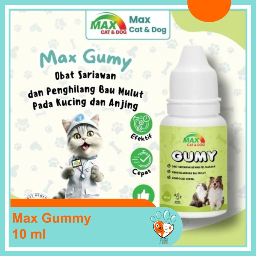 MAX GUMY Obat Sariawan Kucing Anjing dan Obat Bau Mulut Kucing Anjing B3-5
