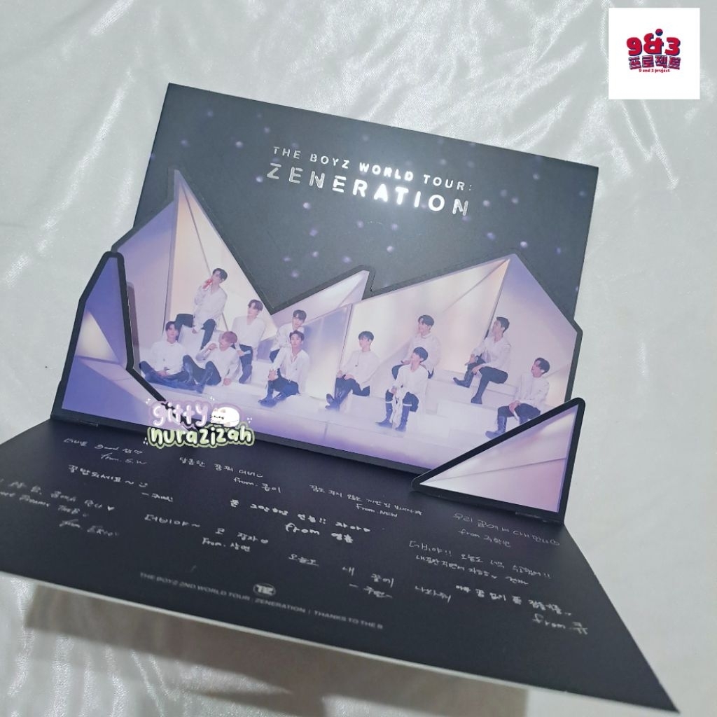 THE BOYZ ZENERATION 2ND WORLD TOUR QR VER POP-UP CARD