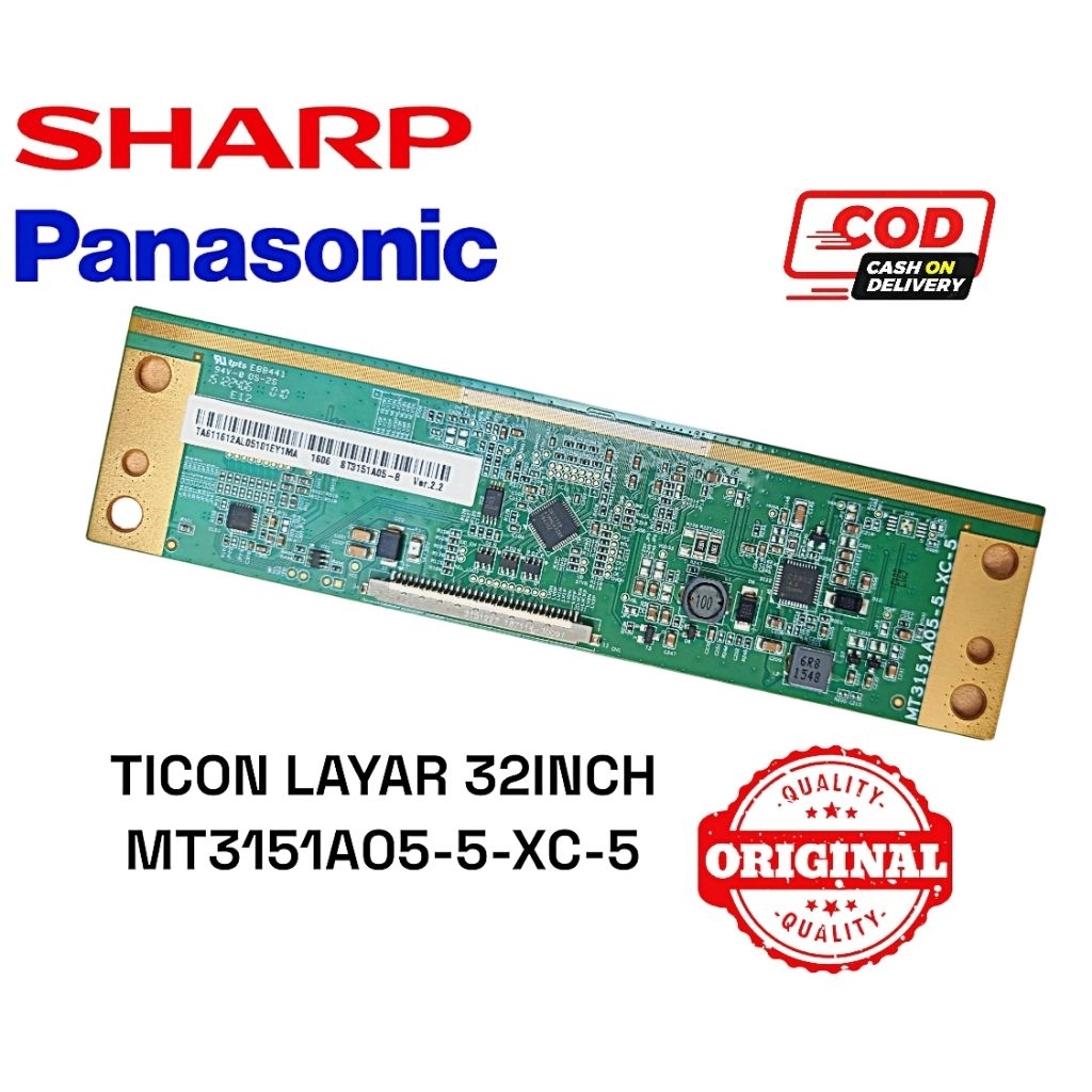 TICON TCON TIKON LAYAR 32 INCH SHARP PANASONIC  MT3151A05-5-XC-5
