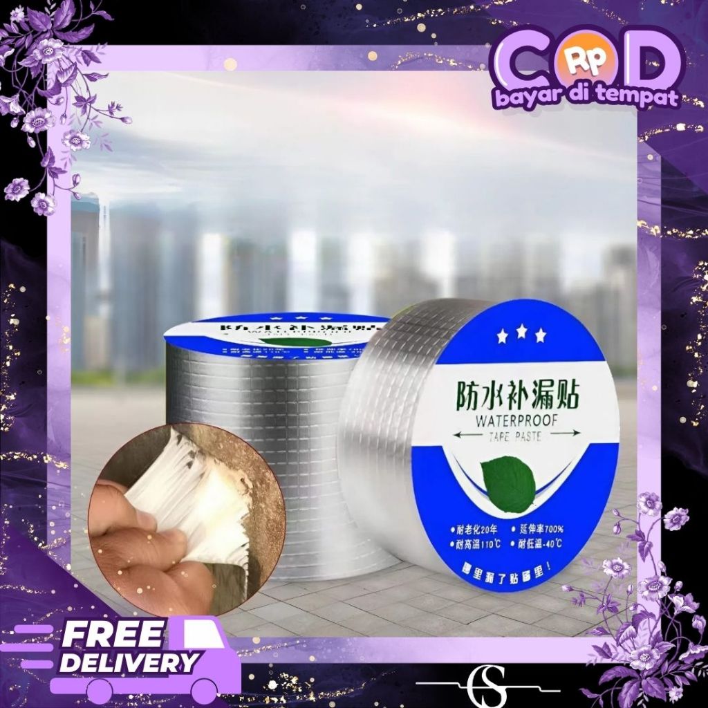 Lakban Alumunium / Lakban Anti Bocor / Lem Anti Air Alumunium / Lakban Anti Bocor Waterproof