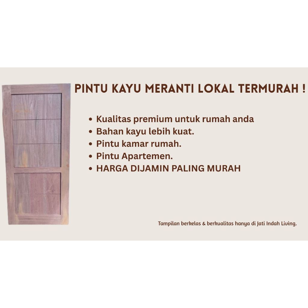 Pintu Kayu Bayur Meranti lokal Model Minimalis - Pintu Rumah Minimalist, Pintu Ruangan, Pintu Aparte