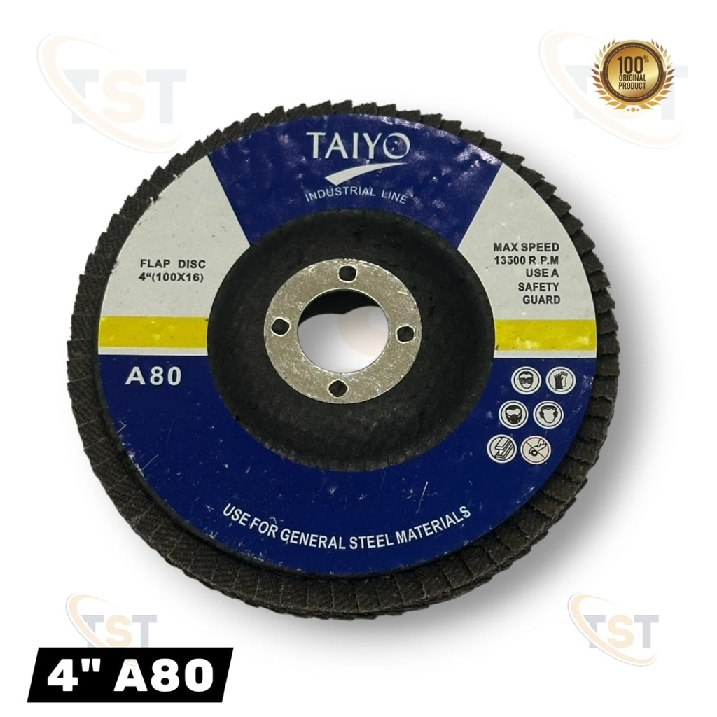 Amplas Susun Flap Disc 4 inch Taiyo - TAIYO Amplas Susun/TAIYO Flap Disc dari grit 40#60#80#100#120