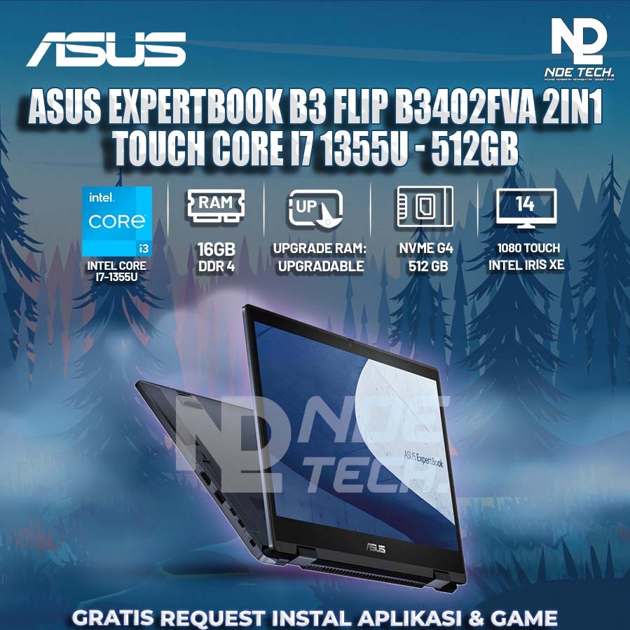ASUS EXPERTBOOK B3 FLIP B3402FVA 2IN1 TOUCH CORE I7 1355U