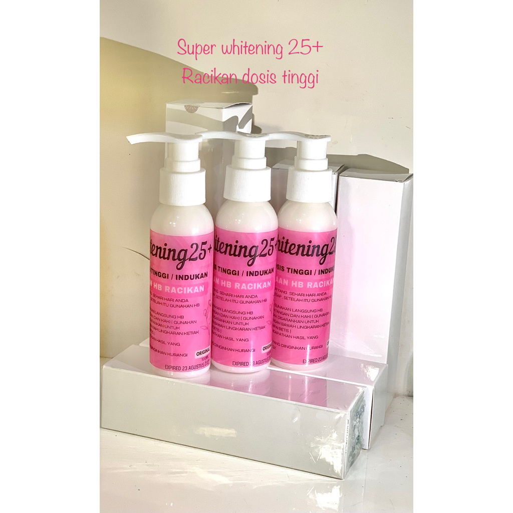 Lotion super whitening25+_ HB racikan super whitening25_lotion racikan whitening 25
