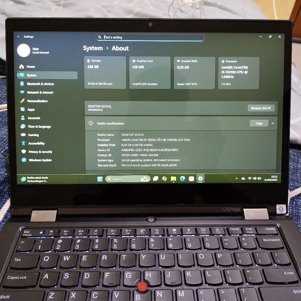 thinkpad L13 yoga i5 gen 10