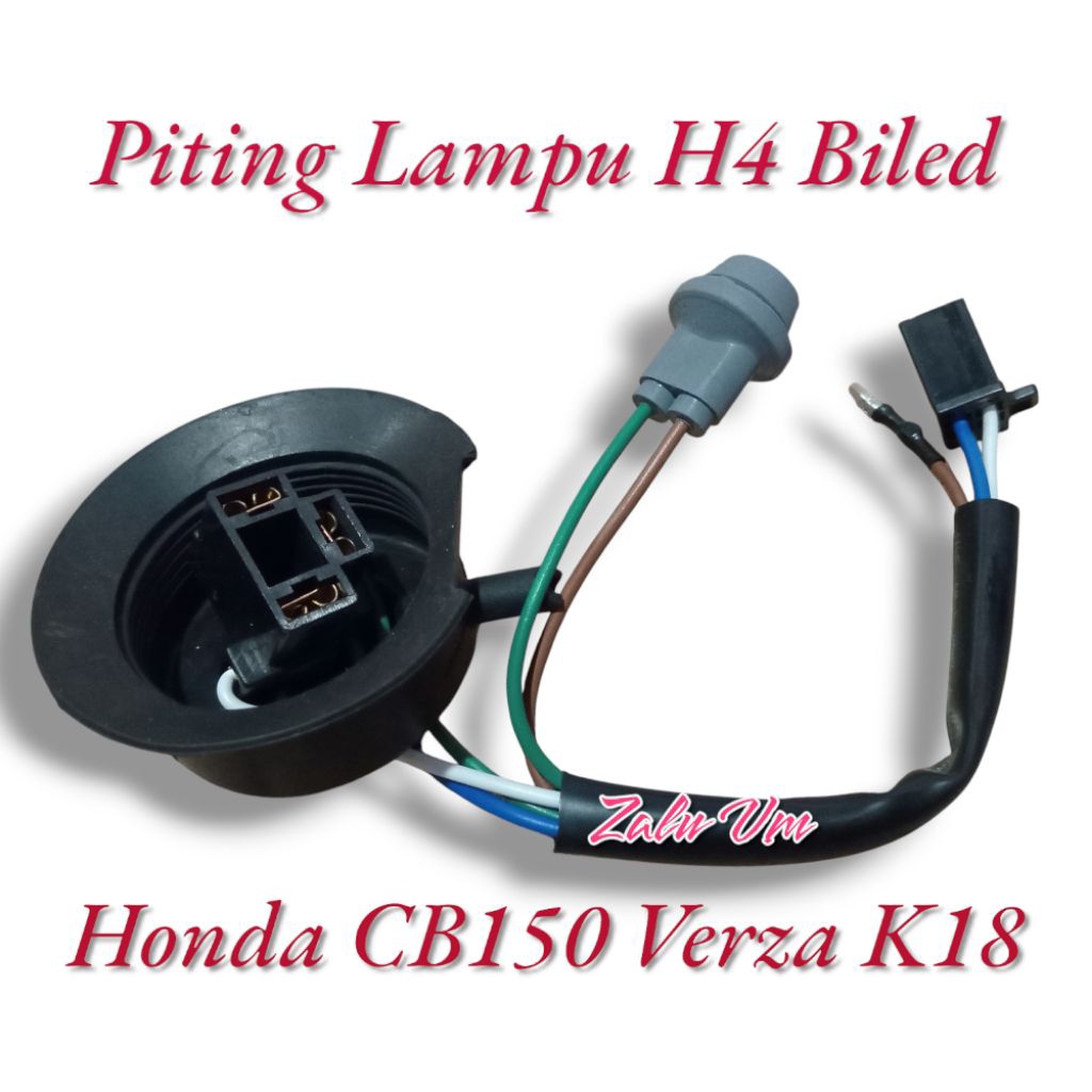 kabel soket piting lampu depan h4 biled honda cb150 verza k18 piting biled h4 verza
