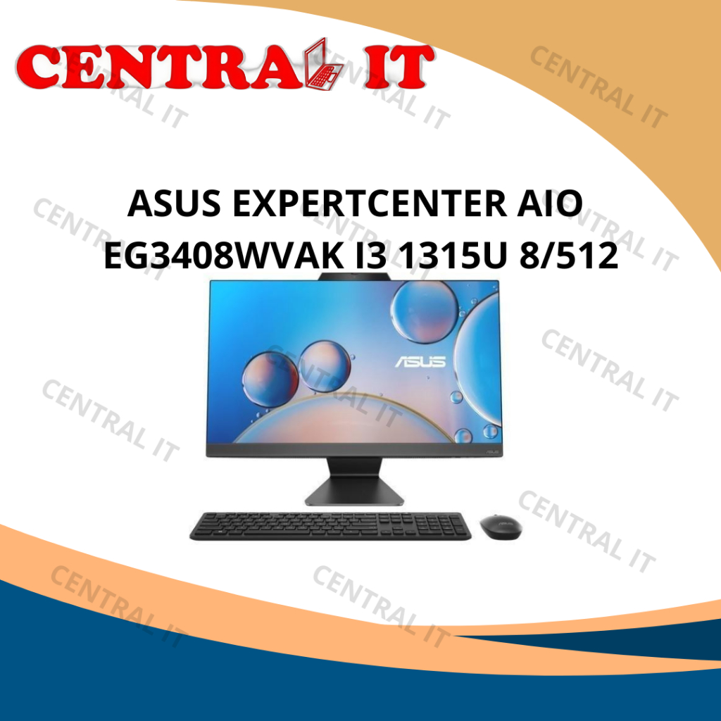 ASUS ExpertCenter AiO EG3408WVAK i3 1315U 8/512 Komputer All-in-One 23,8 Inci FHD 100Hz RAM DDR5 SSD