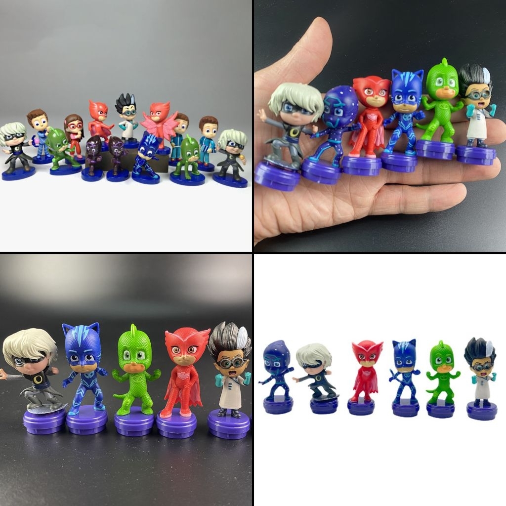 Action Figure PJ Mask Catboy and Owlette Mainan Hiasan Kue Ulang Tahun
