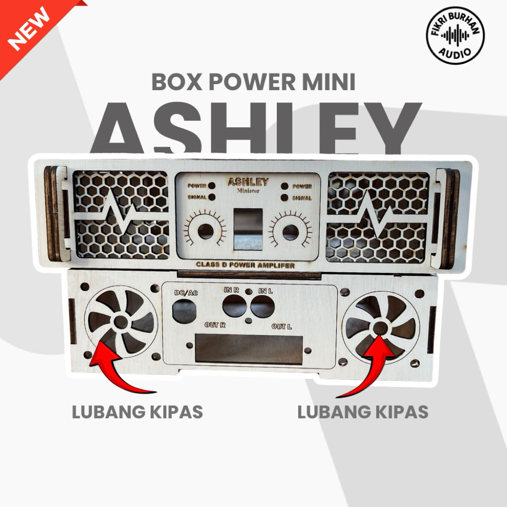 Box Power Amplifier Mini Ashley Model Built UP Lubang Kipas – Casing Amplifier TPA3116 / TPA3255