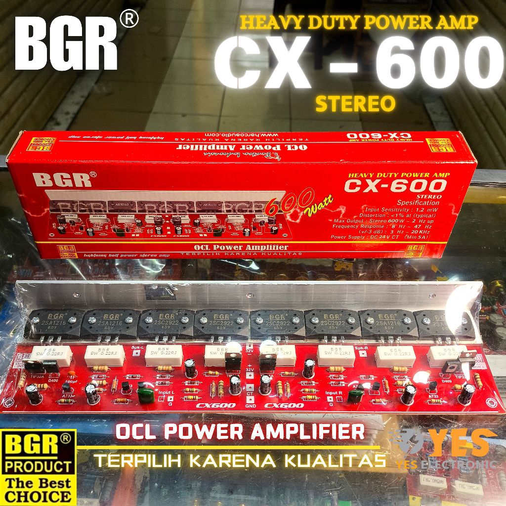 KIT POWER AMPLIFIER STEREO 600watt SANKEN CX-600 BELL BGR ORIGINAL AMPLIFIER POWER SUPPLY